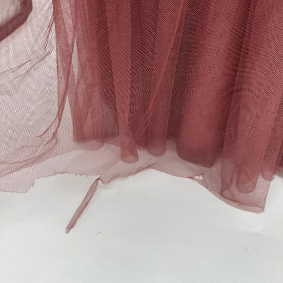 Revelry Rosalie Tulle Convertible Dress Sz 10 Rosewood Maxi Bridesmaid Strapless - Picture 7 of 16